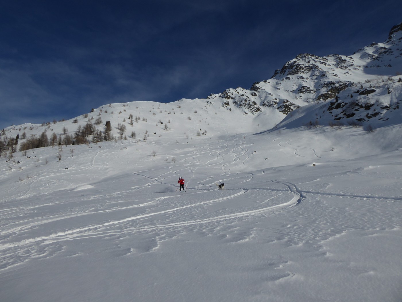 POINTE DE LA CROIX, par Plan Praz à ski
