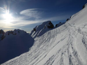 Arrivée au col des Dards