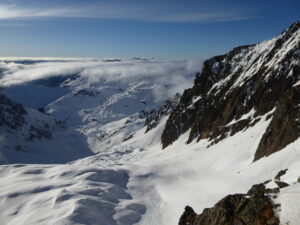 Côté vallon de la Diosaz, 1ère descente de Crochues Bérard