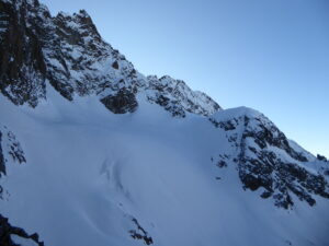 Bonne neige sur le glacier de Beugeant
