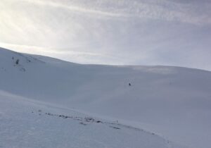 Bonne neige en descendant sur Bovine
