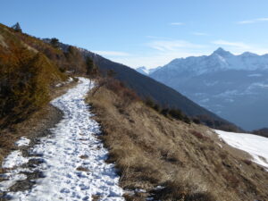 Chemin n°12 enneigé juste ce qu'il faut pour monter
