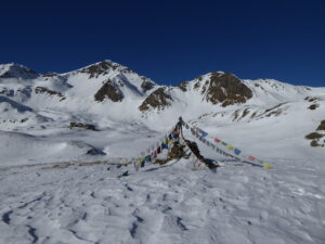 Monts Vertosan à d. Rouge à g. et refuge Fallère