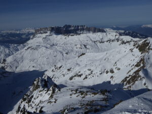 La fin de l'arête vue du sommet