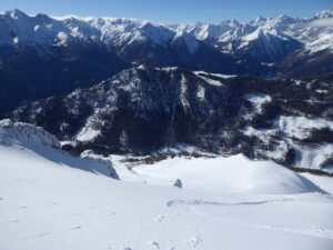 Départ de la combe ouest