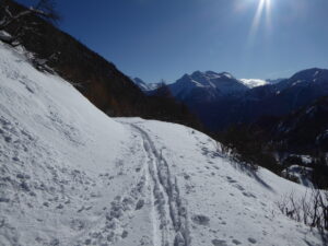 La route qui ramène au col du Joux