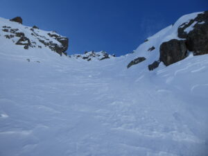 La pente vers l'épaule est de la Pourrie