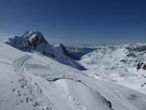 Descente sur le lac cornu