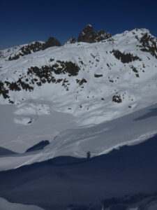 Combe nord en poudre.