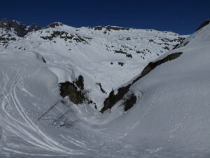 Entrée du ravin du bas de la combe du Pouce