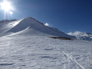 Le début de l'arête NO des Autannes vu du col de Balme