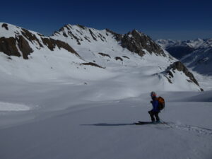 Petite poudre sur transfo au début de la descente de la combe de l'A