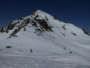 Arrivée au col, mont Mort