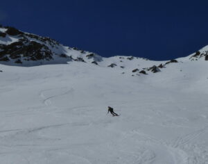 sur pratiquement toute la descente