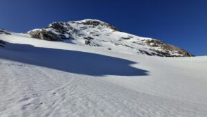 Arrivée sous la face N de la Tsanteleina